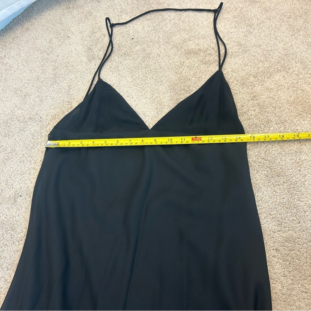 Zara black v-neck spaghetti strap long maxi dress Sz XL NWT - Picture 9 of 12